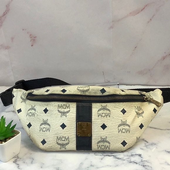 GUC MCM Ivory Waist Bag - Picture 1 of 8